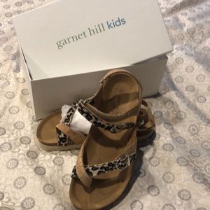 New Garnet Hill Kids Cheetah Sandal size 33